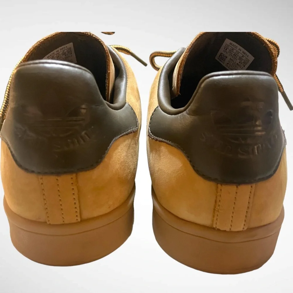 Adidas Stan Smith WP Leather Trainers US Men Sz 14 Suede Wheat Brown
